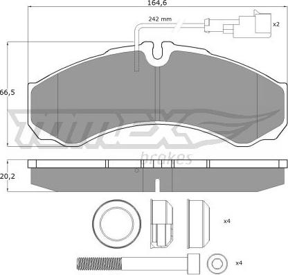 TOMEX brakes TX 11-112 - Brake Pad Set, disc brake onlydrive.pro