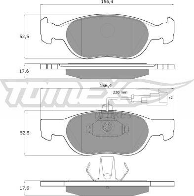 TOMEX brakes TX 11-87 - Brake Pad Set, disc brake onlydrive.pro