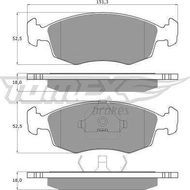 TOMEX brakes TX 11-32 - Bremžu uzliku kompl., Disku bremzes onlydrive.pro