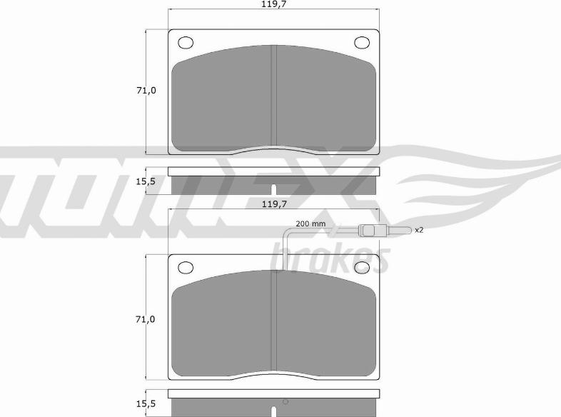 TOMEX brakes TX 11-74 - Тормозные колодки, дисковые, комплект onlydrive.pro