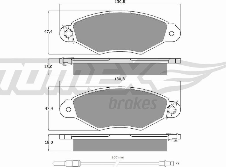 TOMEX brakes TX 11-751 - Тормозные колодки, дисковые, комплект onlydrive.pro