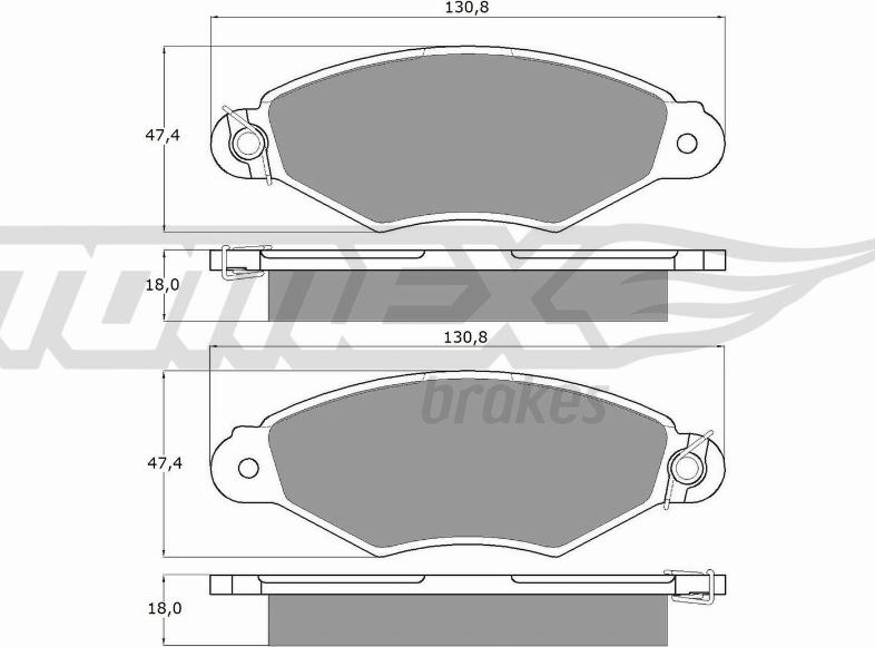 TOMEX brakes TX 11-75 - Тормозные колодки, дисковые, комплект onlydrive.pro