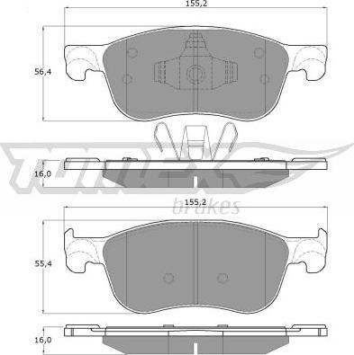 TOMEX brakes TX 18-90 - Stabdžių trinkelių rinkinys, diskinis stabdys onlydrive.pro