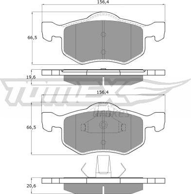 TOMEX brakes TX 18-93 - Stabdžių trinkelių rinkinys, diskinis stabdys onlydrive.pro