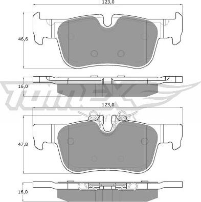 TOMEX brakes TX 18-44 - Тормозные колодки, дисковые, комплект onlydrive.pro