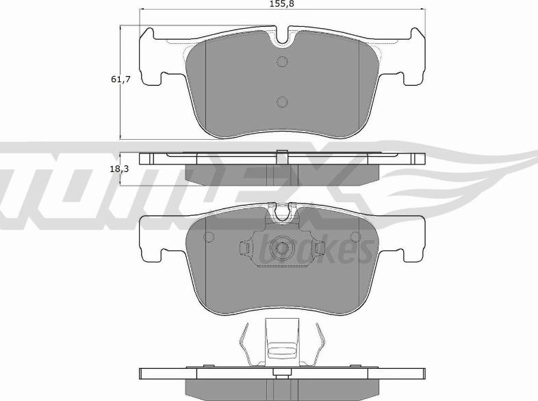 TOMEX brakes TX 18-45 - Brake Pad Set, disc brake onlydrive.pro