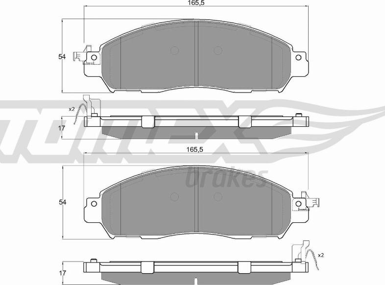 TOMEX brakes TX 18-41 - Piduriklotsi komplekt,ketaspidur onlydrive.pro