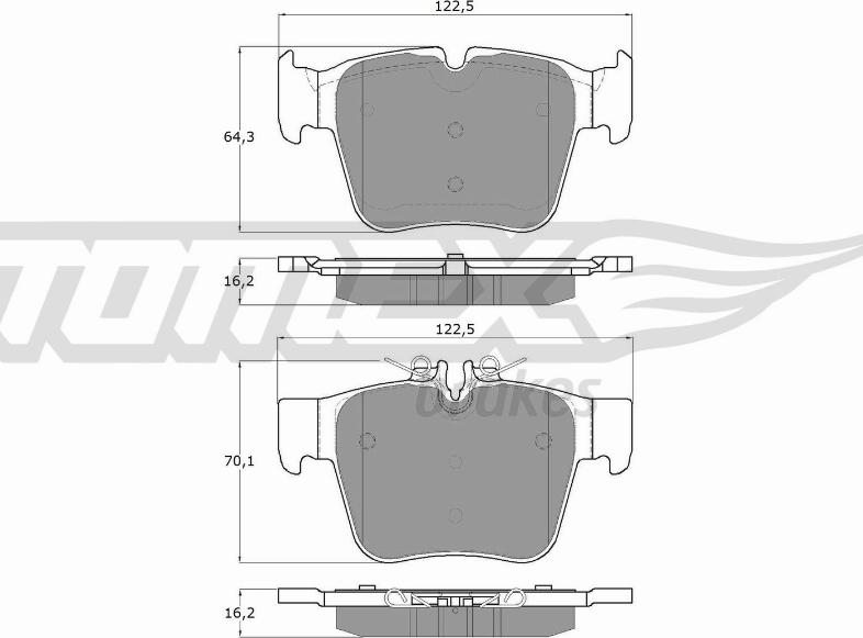 TOMEX brakes TX 18-54 - Bremžu uzliku kompl., Disku bremzes onlydrive.pro