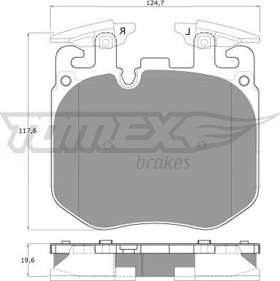 TOMEX brakes TX 18-50 - Piduriklotsi komplekt,ketaspidur onlydrive.pro