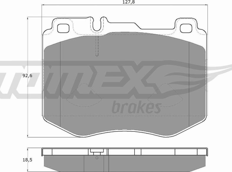 TOMEX brakes TX 18-52 - Bremžu uzliku kompl., Disku bremzes onlydrive.pro