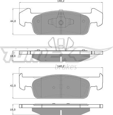 TOMEX brakes TX 18-62 - Stabdžių trinkelių rinkinys, diskinis stabdys onlydrive.pro