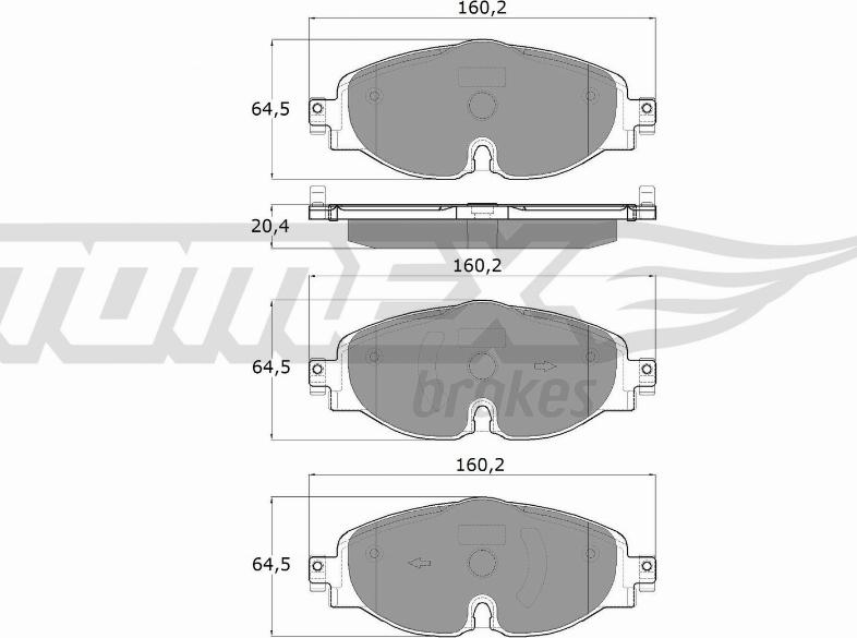 TOMEX brakes TX 18-05 - Stabdžių trinkelių rinkinys, diskinis stabdys onlydrive.pro