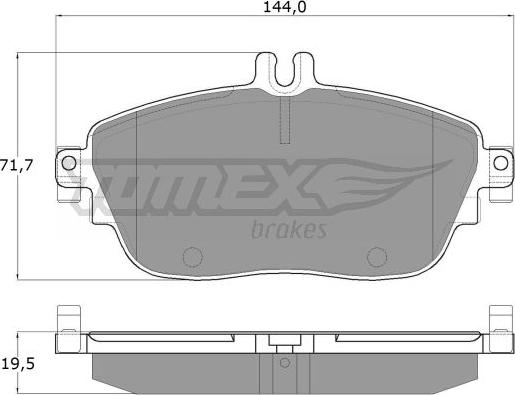 TOMEX brakes TX 18-06 - Bremžu uzliku kompl., Disku bremzes onlydrive.pro