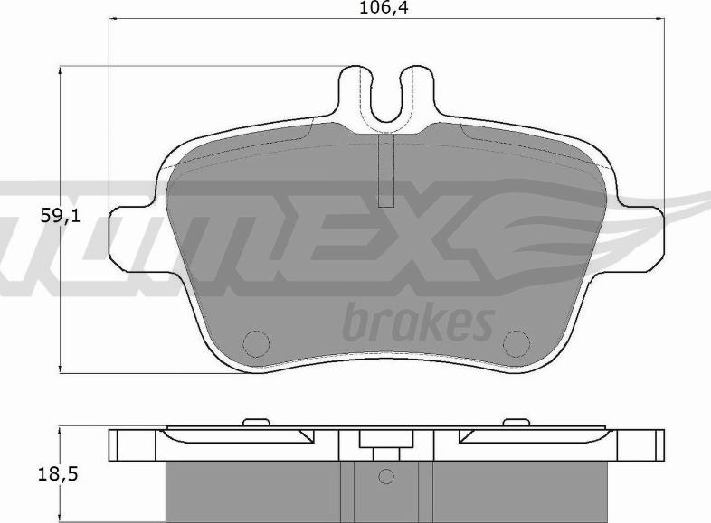 TOMEX brakes TX 18-08 - Stabdžių trinkelių rinkinys, diskinis stabdys onlydrive.pro