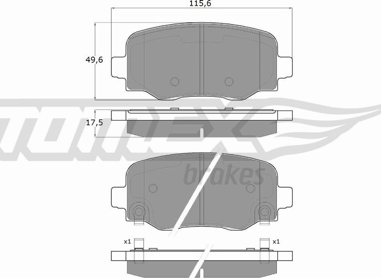 TOMEX brakes TX 18-19 - Brake Pad Set, disc brake onlydrive.pro