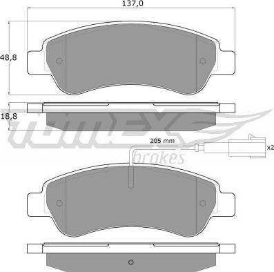 TOMEX brakes TX 18-10 - Brake Pad Set, disc brake onlydrive.pro