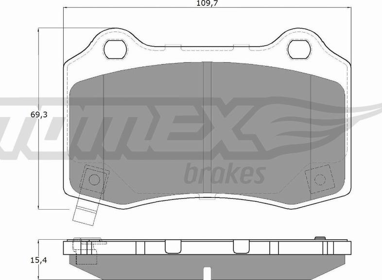 TOMEX brakes TX 18-81 - Bremžu uzliku kompl., Disku bremzes onlydrive.pro