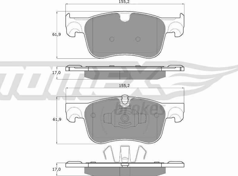 TOMEX brakes TX 18-35 - Brake Pad Set, disc brake onlydrive.pro