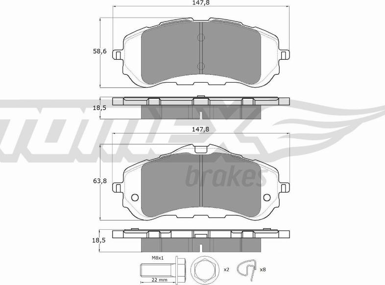 TOMEX brakes TX 18-38 - Brake Pad Set, disc brake onlydrive.pro