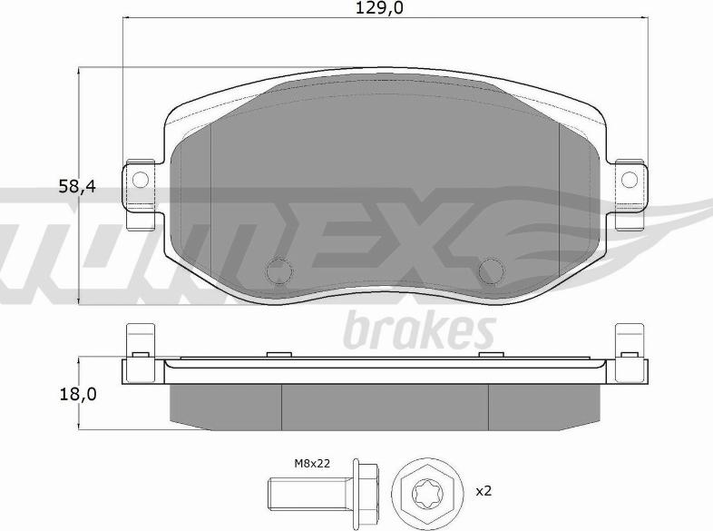 TOMEX brakes TX 18-33 - Тормозные колодки, дисковые, комплект onlydrive.pro