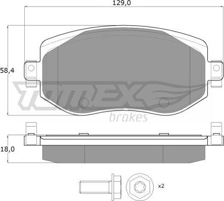 TOMEX brakes TX 18-33 - Тормозные колодки, дисковые, комплект onlydrive.pro