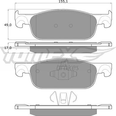 TOMEX brakes TX 18-32 - Brake Pad Set, disc brake onlydrive.pro