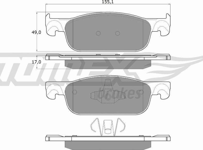 TOMEX brakes TX 18-32 - Тормозные колодки, дисковые, комплект onlydrive.pro