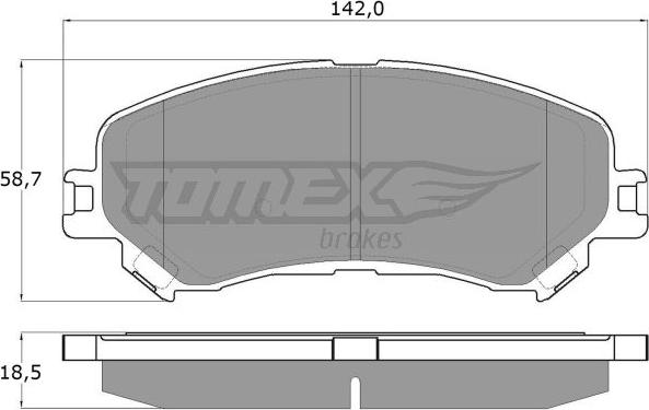 TOMEX brakes TX 18-25 - Brake Pad Set, disc brake onlydrive.pro