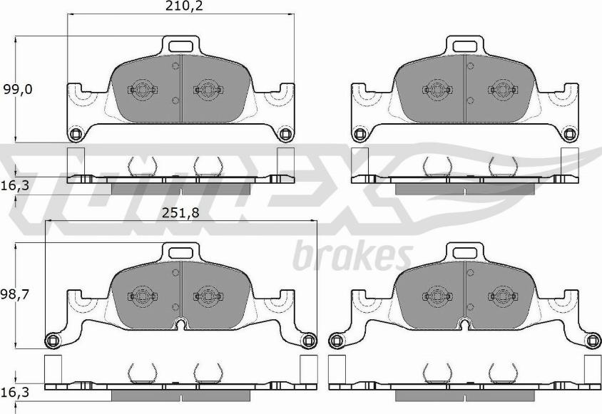 TOMEX brakes TX 18-22 - Тормозные колодки, дисковые, комплект onlydrive.pro