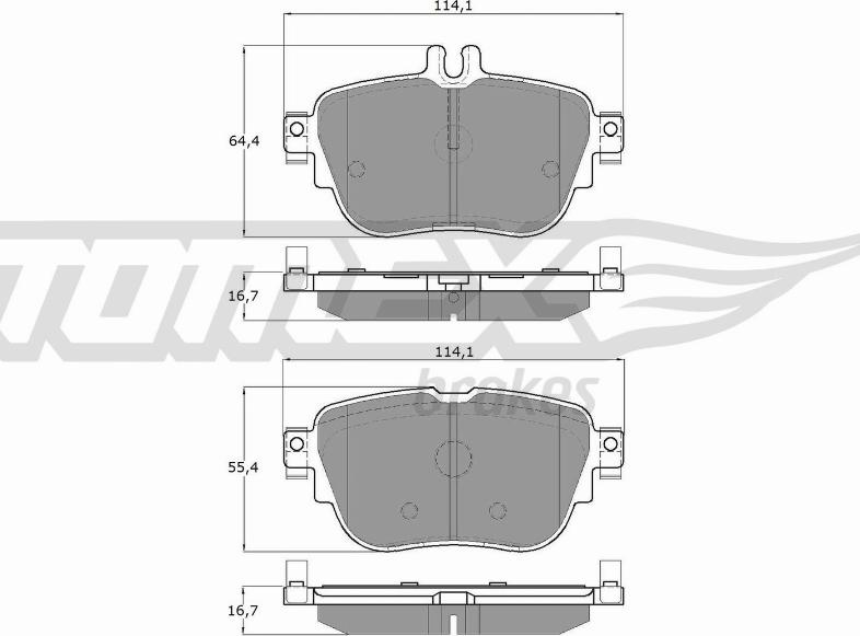 TOMEX brakes TX 18-76 - Bremžu uzliku kompl., Disku bremzes onlydrive.pro