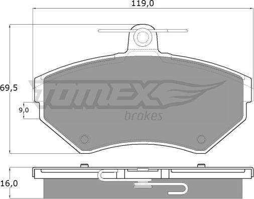 TOMEX brakes TX 13-94 - Brake Pad Set, disc brake onlydrive.pro