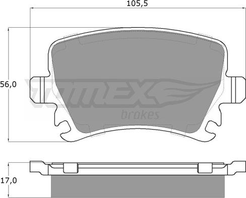 TOMEX brakes TX 13-95 - Brake Pad Set, disc brake onlydrive.pro