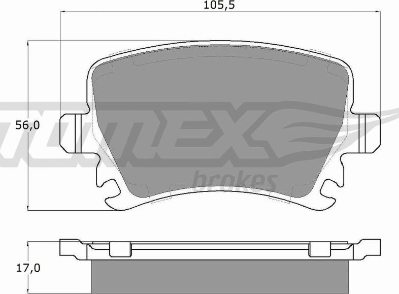 TOMEX brakes TX 13-95 - Brake Pad Set, disc brake onlydrive.pro