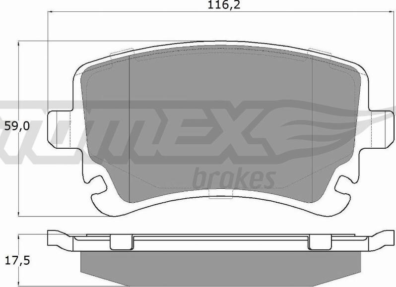 TOMEX brakes TX 13-961 - Brake Pad Set, disc brake onlydrive.pro
