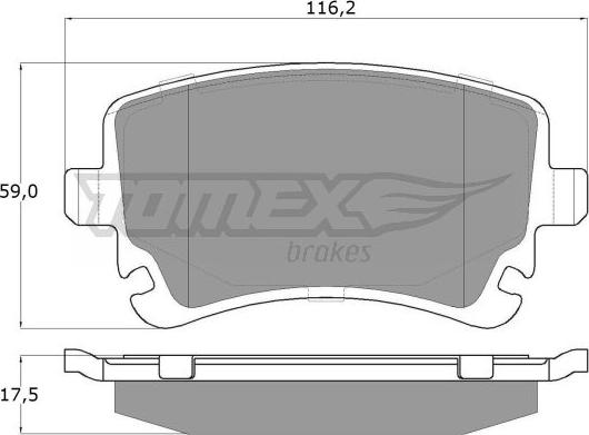 TOMEX brakes TX 13-961 - Stabdžių trinkelių rinkinys, diskinis stabdys onlydrive.pro