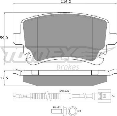 TOMEX brakes TX 13-962 - Brake Pad Set, disc brake onlydrive.pro