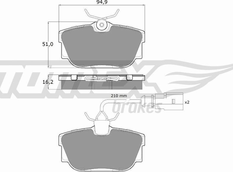 TOMEX brakes TX 13-901 - Stabdžių trinkelių rinkinys, diskinis stabdys onlydrive.pro