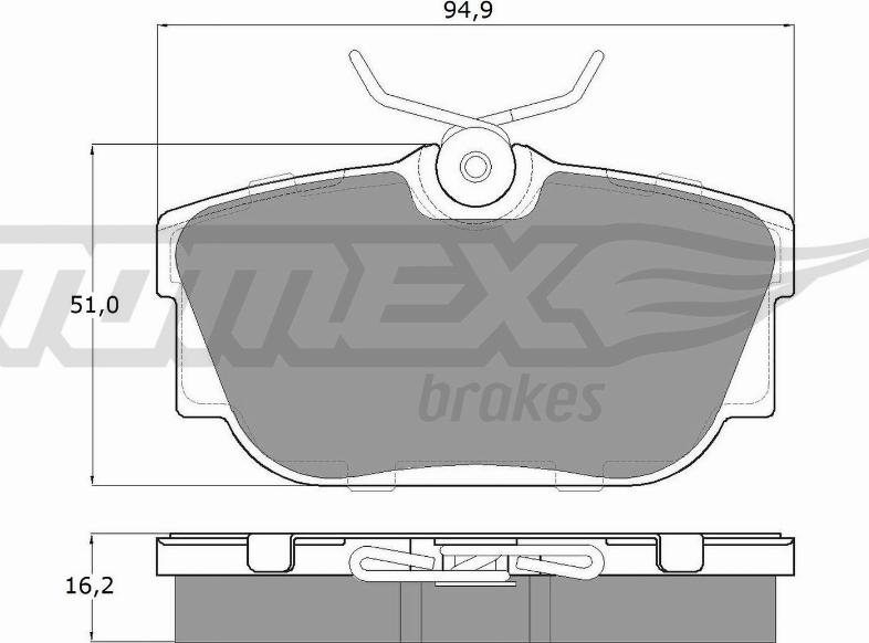 TOMEX brakes TX 13-90 - Stabdžių trinkelių rinkinys, diskinis stabdys onlydrive.pro