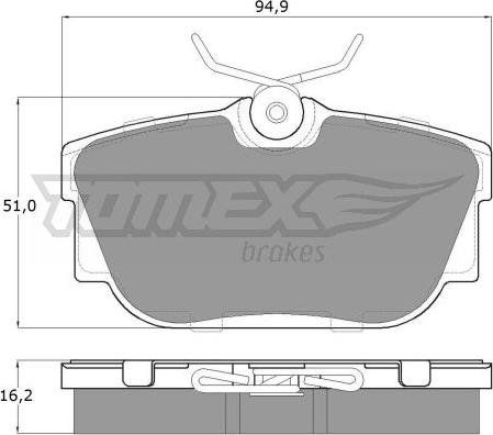 TOMEX brakes TX 13-90 - Brake Pad Set, disc brake onlydrive.pro