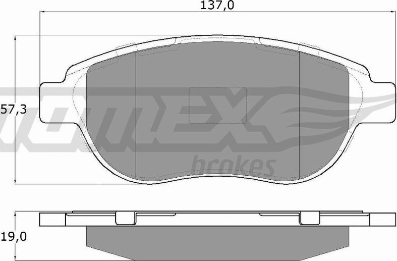 TOMEX brakes TX 13-42 - Stabdžių trinkelių rinkinys, diskinis stabdys onlydrive.pro