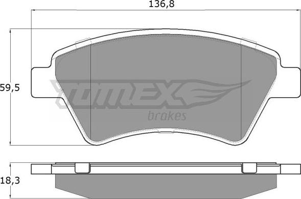 TOMEX brakes TX 13-54 - Piduriklotsi komplekt,ketaspidur onlydrive.pro