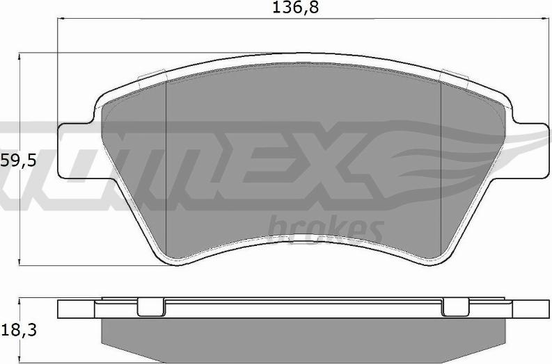 TOMEX brakes TX 13-54 - Тормозные колодки, дисковые, комплект onlydrive.pro