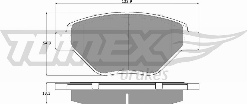 TOMEX brakes TX 13-53 - Bremžu uzliku kompl., Disku bremzes onlydrive.pro