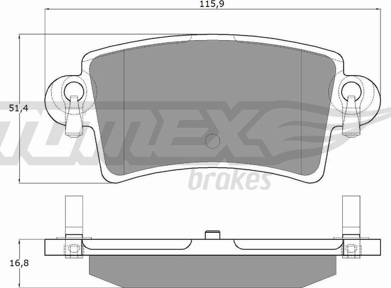 TOMEX brakes TX 13-52 - Тормозные колодки, дисковые, комплект onlydrive.pro