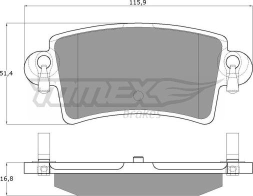 TOMEX brakes TX 13-52 - Тормозные колодки, дисковые, комплект onlydrive.pro