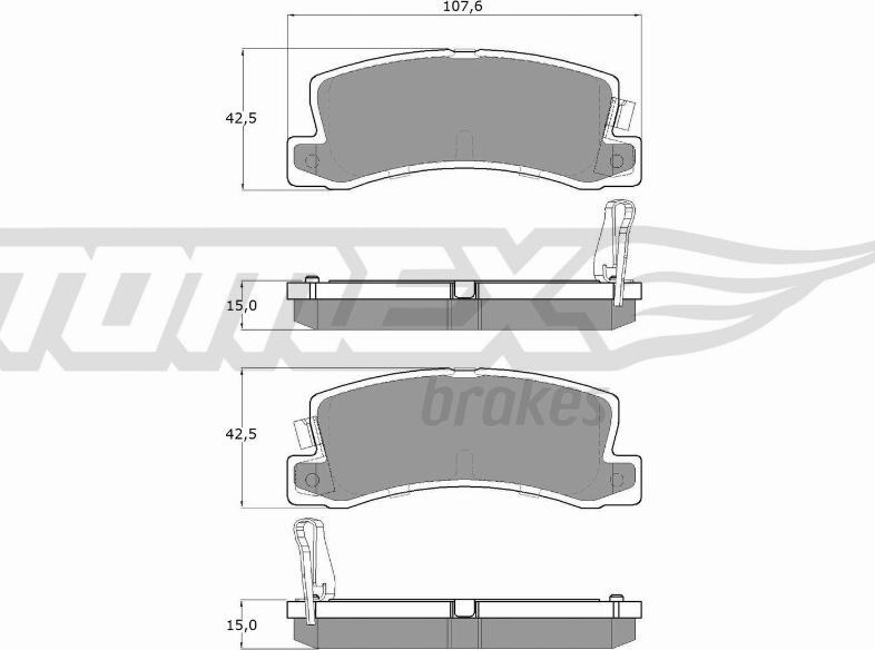 TOMEX brakes TX 13-66 - Piduriklotsi komplekt,ketaspidur onlydrive.pro