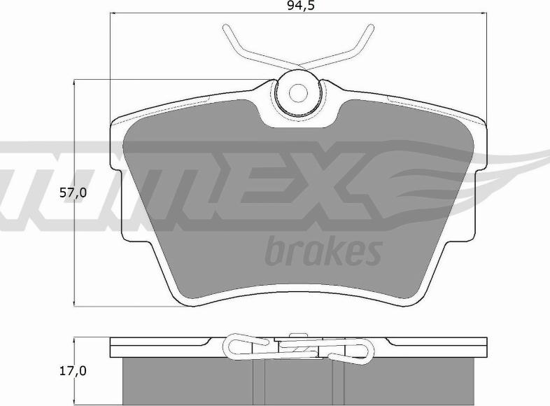 TOMEX brakes TX 13-09 - Piduriklotsi komplekt,ketaspidur onlydrive.pro