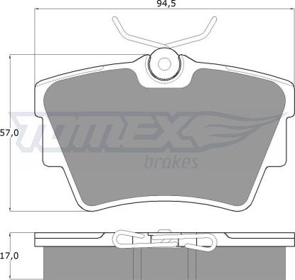 TOMEX brakes TX 13-09 - Brake Pad Set, disc brake onlydrive.pro