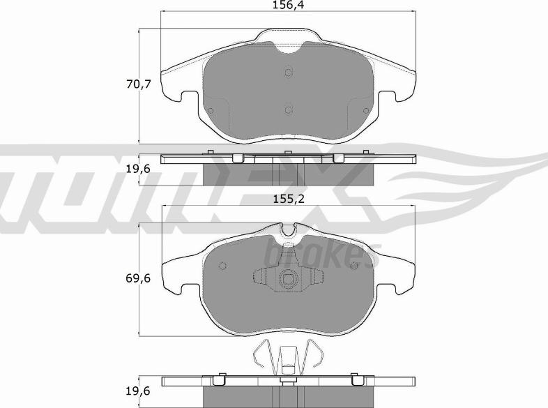 TOMEX brakes TX 13-04 - Тормозные колодки, дисковые, комплект onlydrive.pro