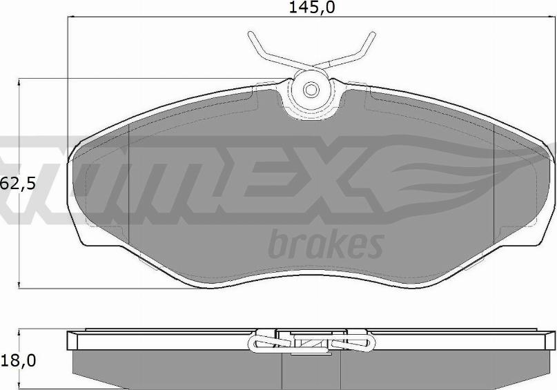 TOMEX brakes TX 13-08 - Тормозные колодки, дисковые, комплект onlydrive.pro